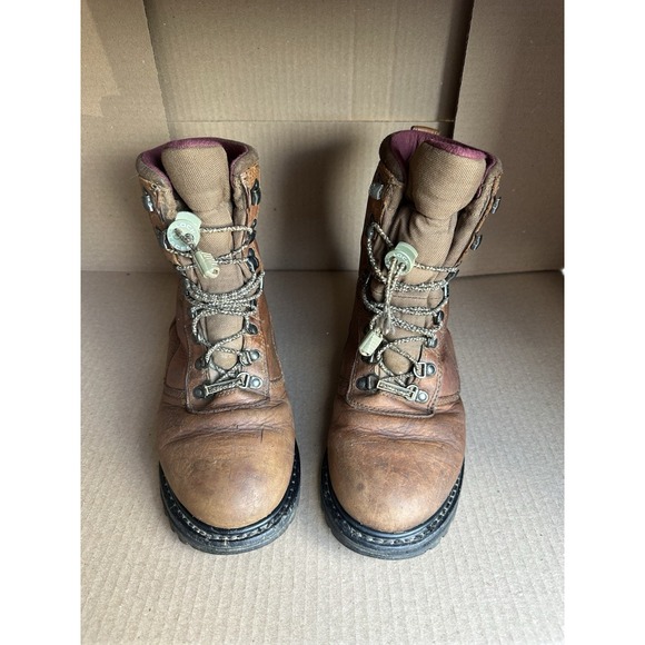 Cabela's Leather‎ Winter Work Hunting Boots Thinsulate  Ultra Men's 8D Brown - Picture 3 of 8